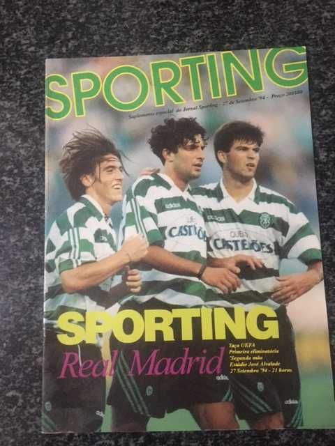 Taça Uefa - Sporting vs Real Madrid - Programa Oficial - 1994/1995