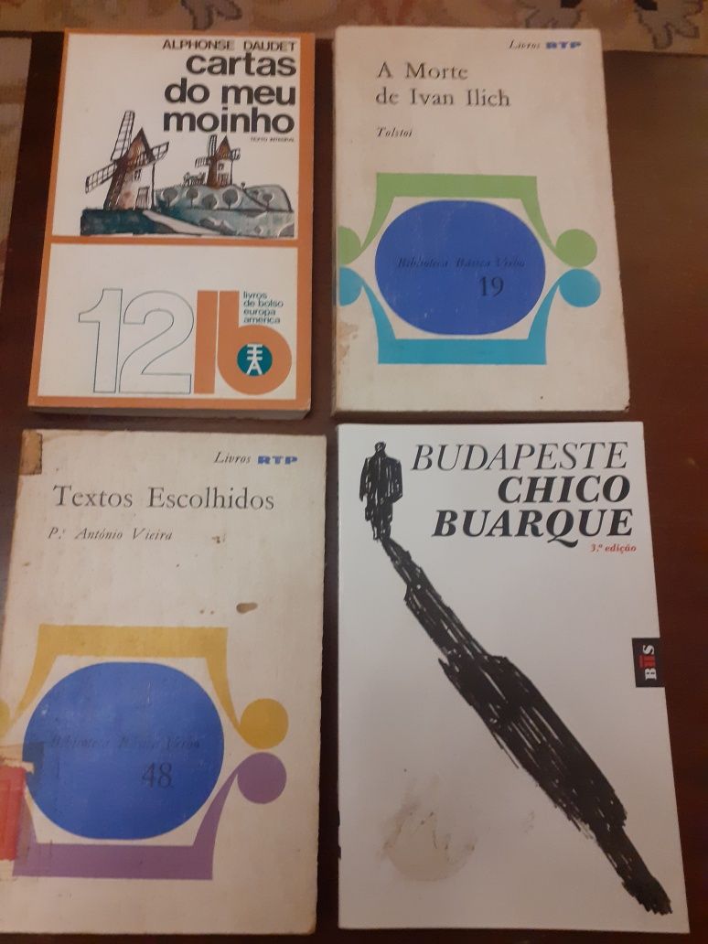 Livros, romances, contos, policiais, desporto, bricolage