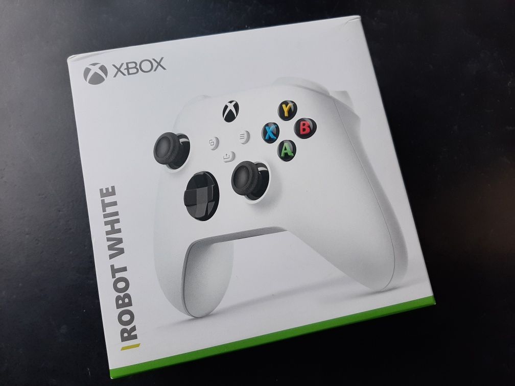 Bezprzewodowy kontroler Microsoft Xbox Robot White biały nowy gwar.