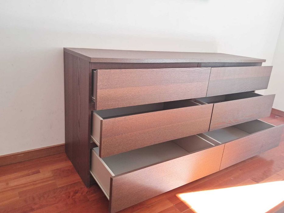 Cómoda IKEA MALM – 6 Gavetas – Cor Castanho