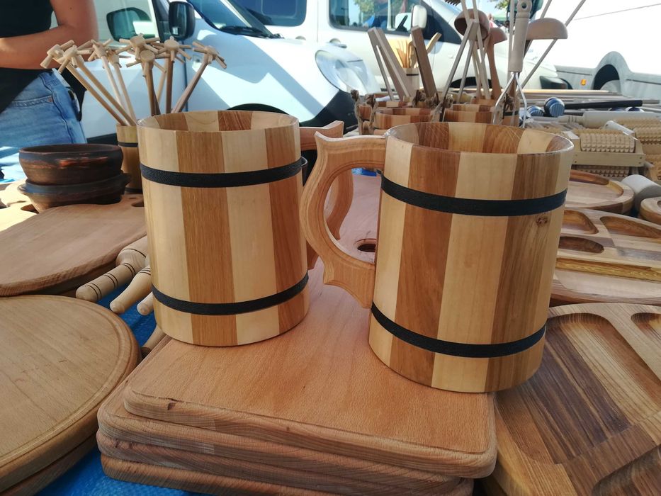 Kufel drewniany do piwa