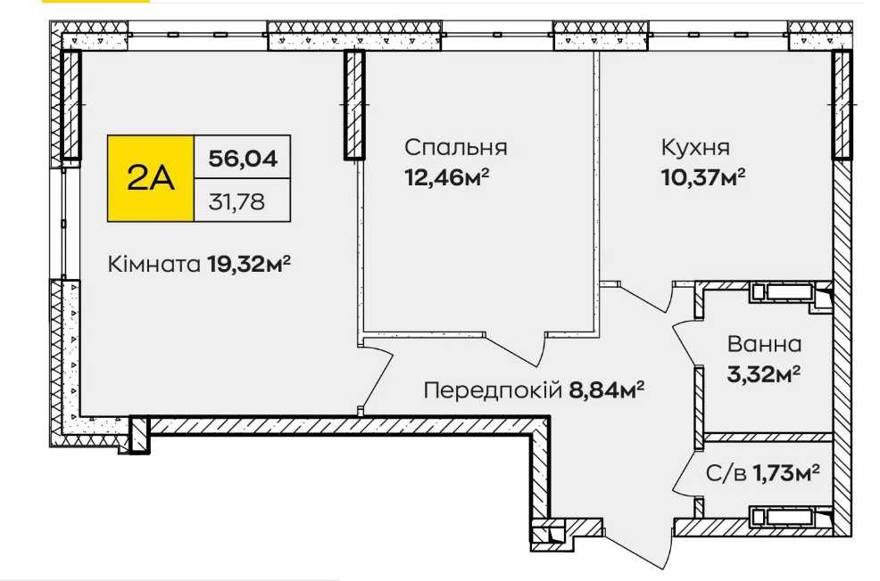2-кімнатна квартира з панорамою на Київ — ЖК «Синергія Київ»