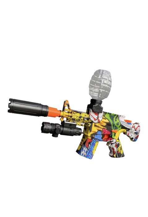 Іграшковий автомат АК574 орбізи,глушник,лазер,окуляри,акум