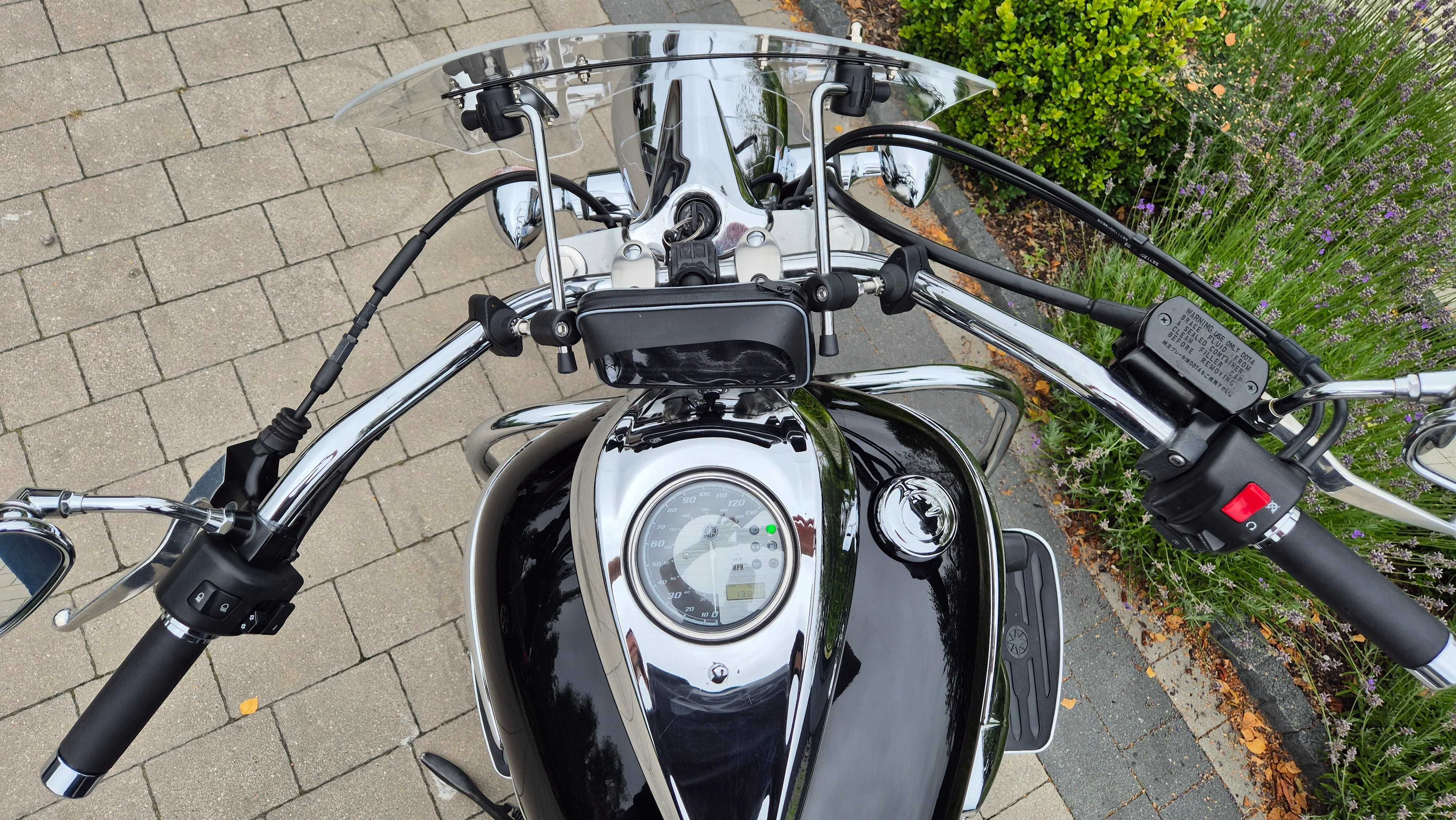 Yamaha XVS 950 Midnight Star, 2014, 13800 mil, Sakwy, Szyba, Stan BDB