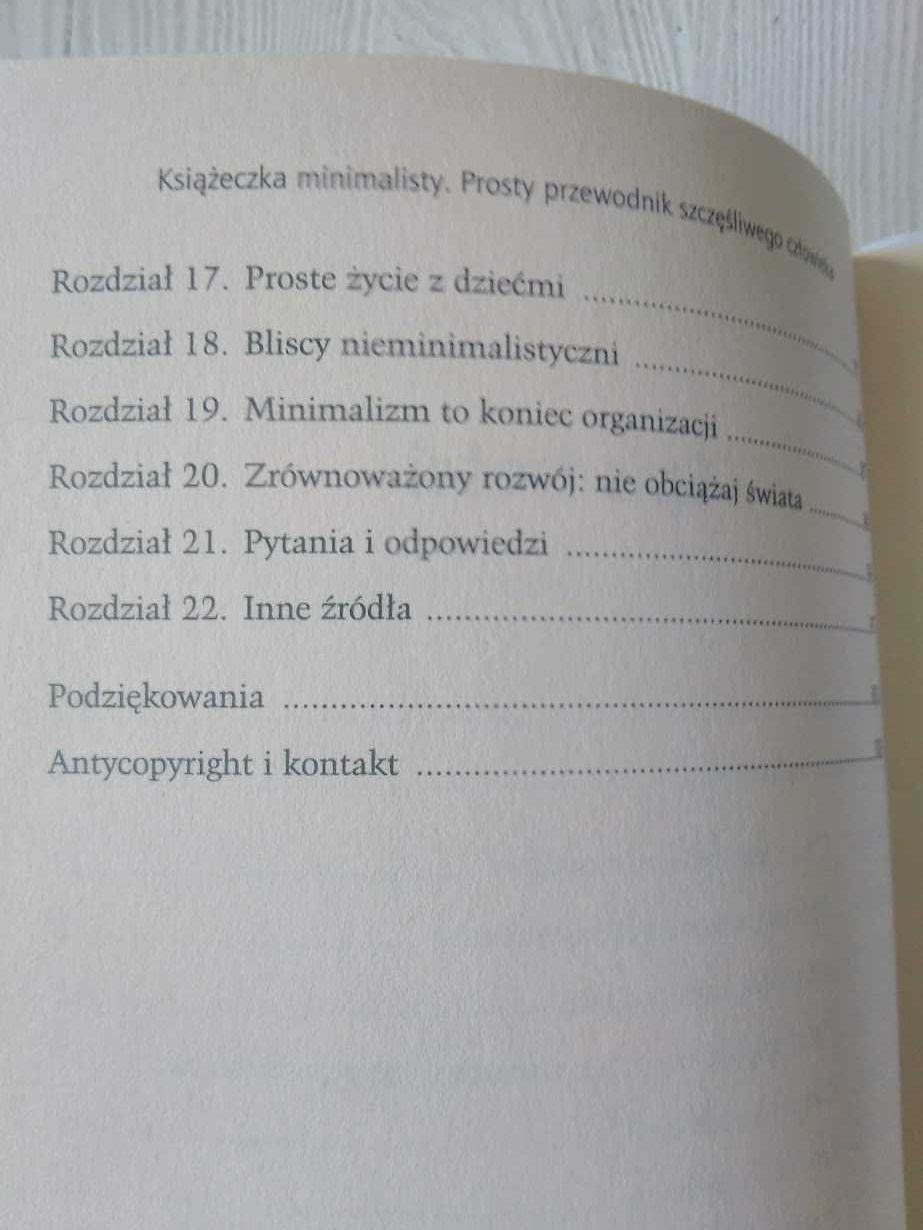 Książka z serii Zen: "Książeczka minimalisty"