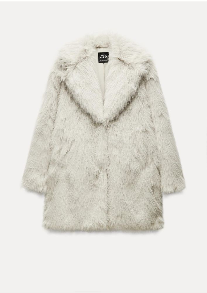 Zara шуба С, zara шуба полушубок С