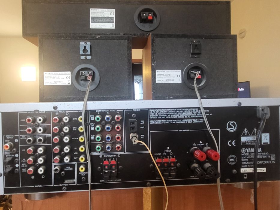 Amplituner Yamaha htr 5930 z głośnikami Sony