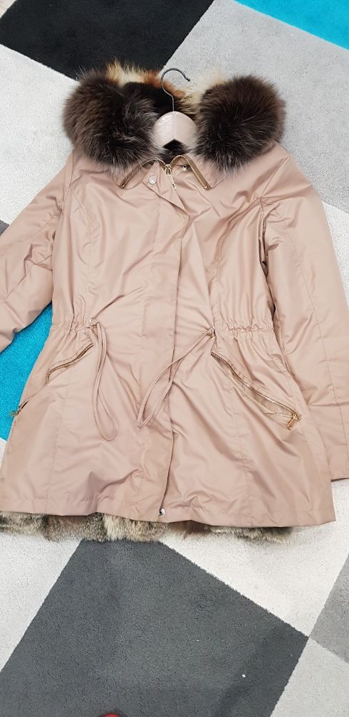 Nowa parka futerko naturalne