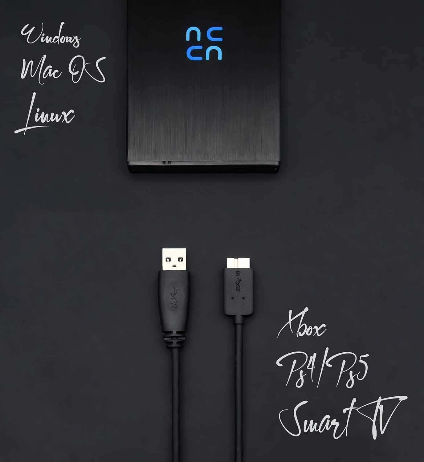 Жорсткий диск Hurricane External Hard Drive 1TB 2.5" USB 3.0