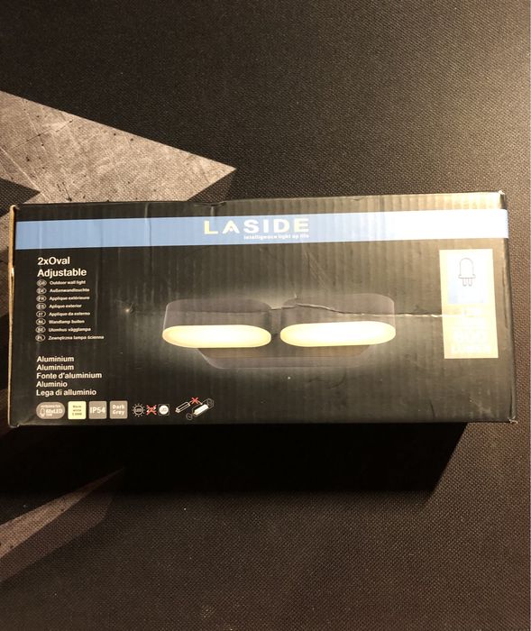 zewnętrzna lampa ścienna LED LASIDE 2xOval Adjustable.