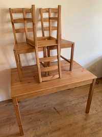 Stół z 3 krzesłami Ikea