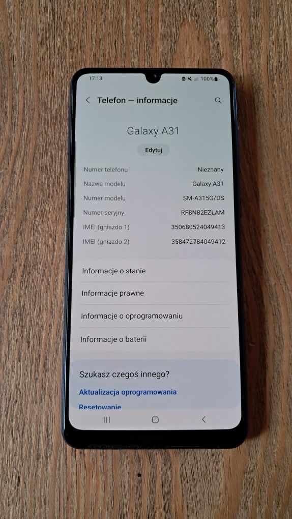 Galaxy A31 64GB/Dual-SIM/NFC/AMOLED/48 Mpx/LTE/WiFi Zesta