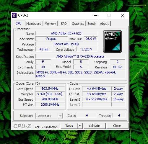 Процессор AMD Athlon II X4  620