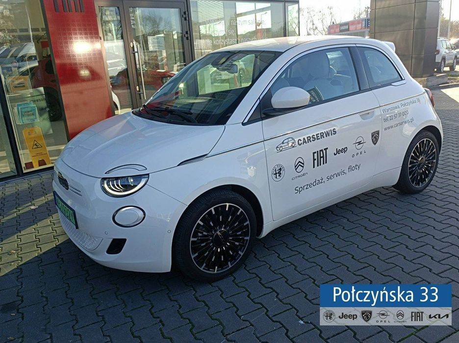 Fiat 500 BEV | 118 KM | La Prima | 3+1 | Biały Ice |Wyprzedaż demo