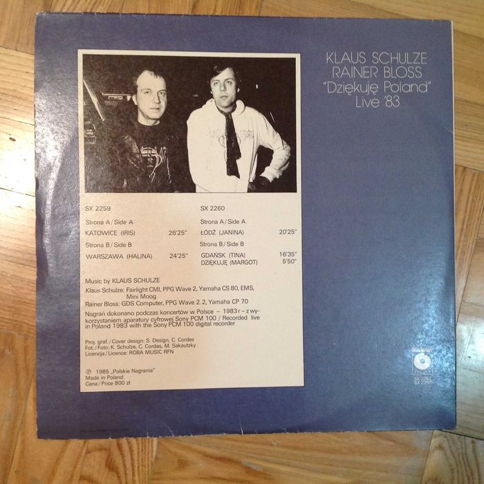 Винил Klaus Schulze ‎2LP 1983