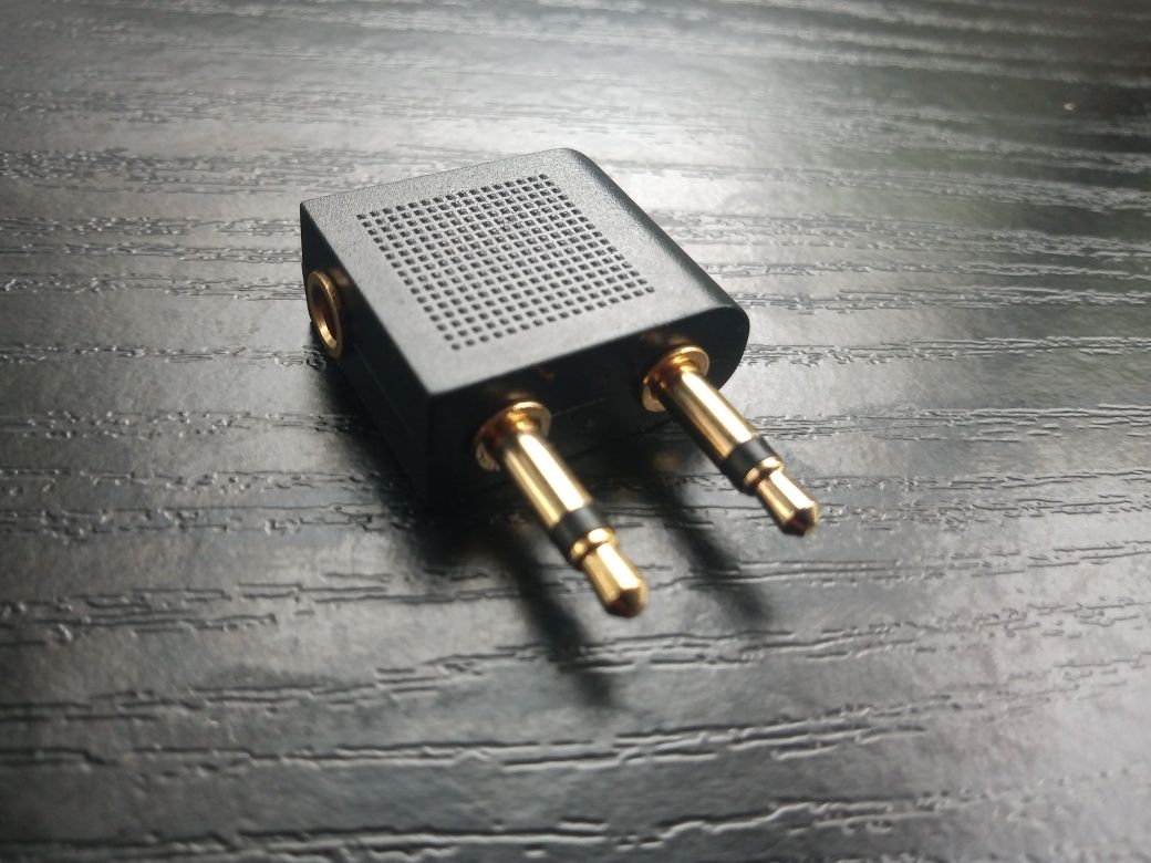 Przejściówka Do Samolotu 2x Jack 3.5mm Mono Stereo Adapter