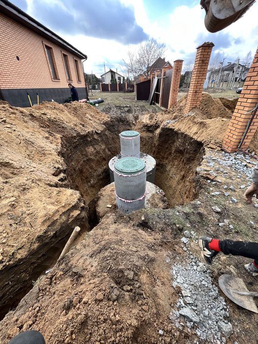 Септік під ключ вигрібна яма каналізація бетоні кольца