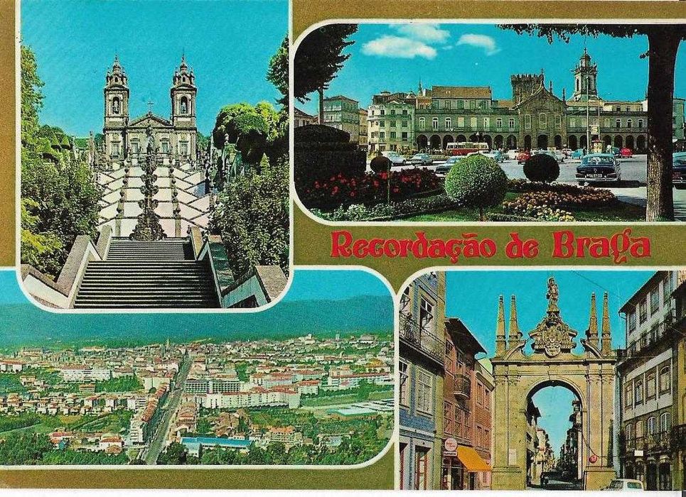 Braga - - - Postais antigos (cerca de 30 anos) - - - - - Postais
