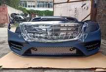 Бампер передний w222 AMG рестайлинг обвес решетка S-class