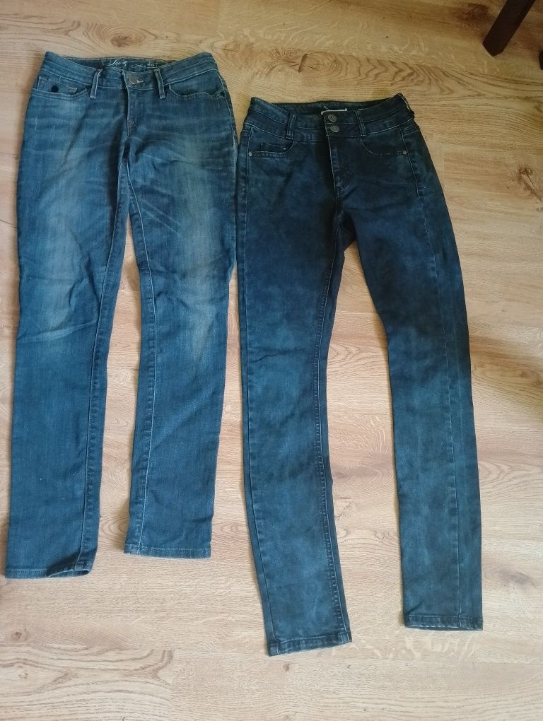 Damskie jeansy rurki 36