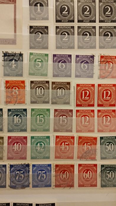 Zestaw starych znaczków pocztowych Niemcy lata 40-50
