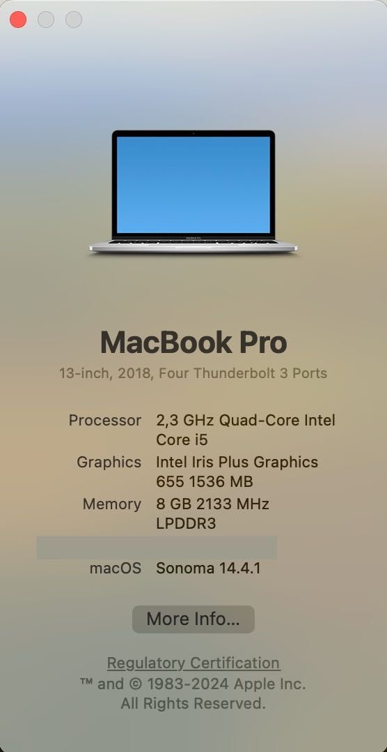 MackBook Pro 13 Excelente estado SSD 512 Gb