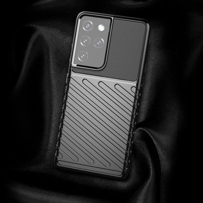 Thunder Case etui Samsung Galaxy S23 Ultra silikonowy pokrowiec czarny
