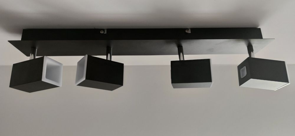 Lampa Listwa LED CUBOID 4 czarna , biała