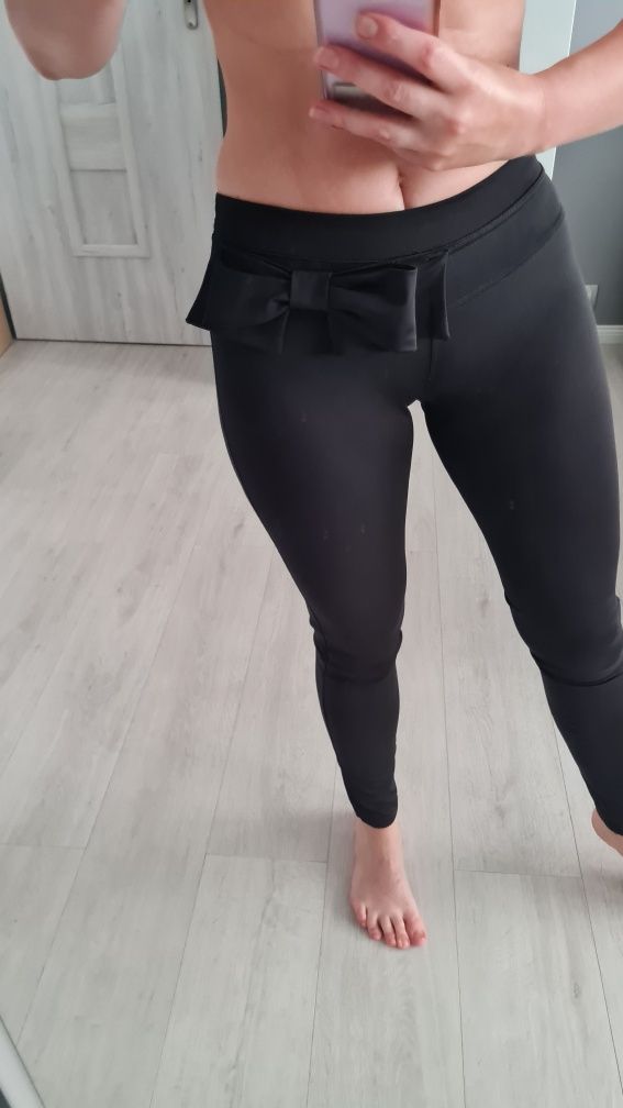 Leginsy czarne rozmiar S