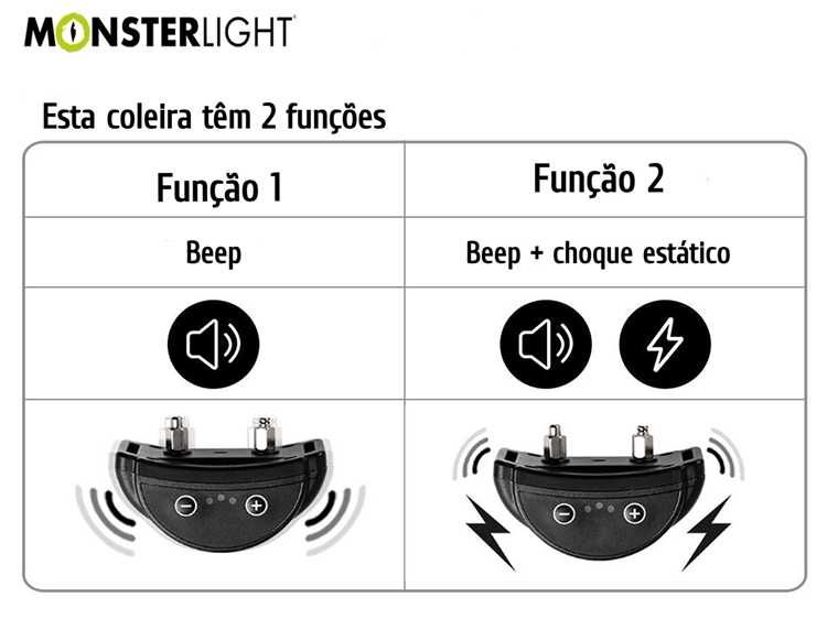 Coleira anti latido para cães com bateria recarregável