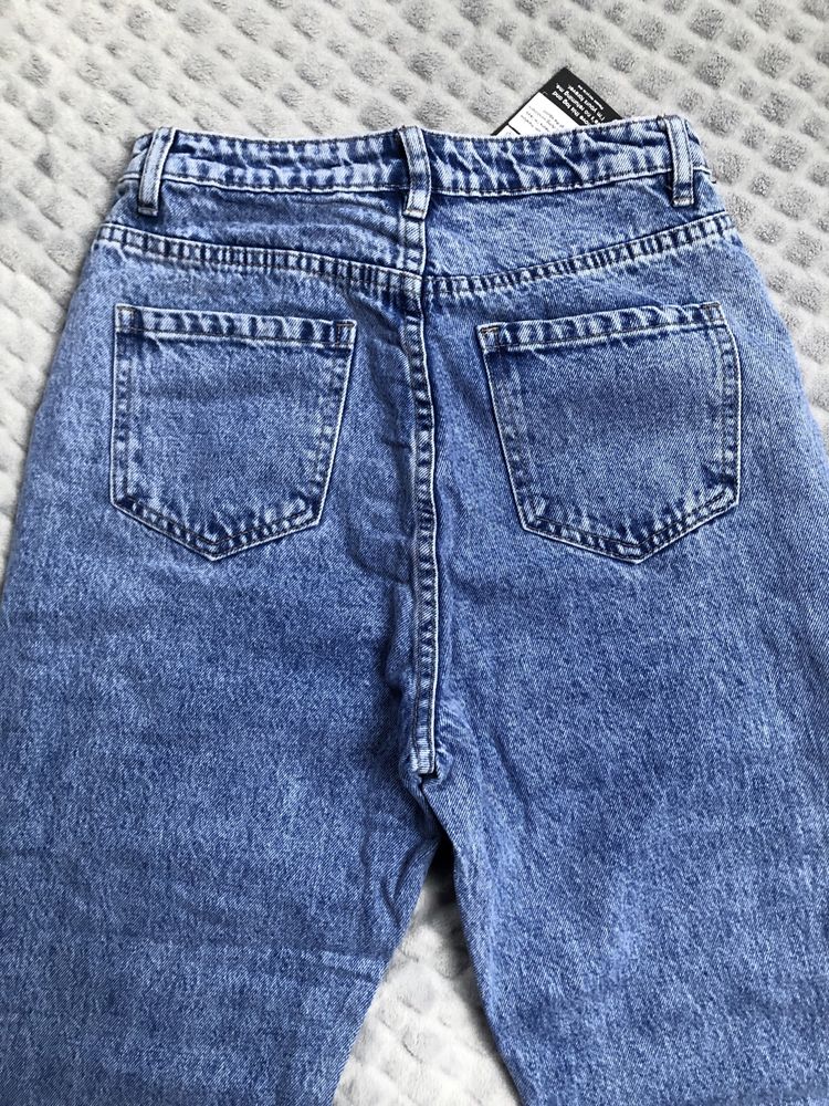 Nowe niebieskie jeansy z prostymi nogawkami Missguided 36