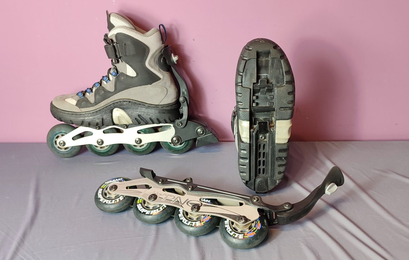Rolki HYPNO 2 w 1 - buty z odpinanymi płozami - rozmiar 37,5 - 24 cm