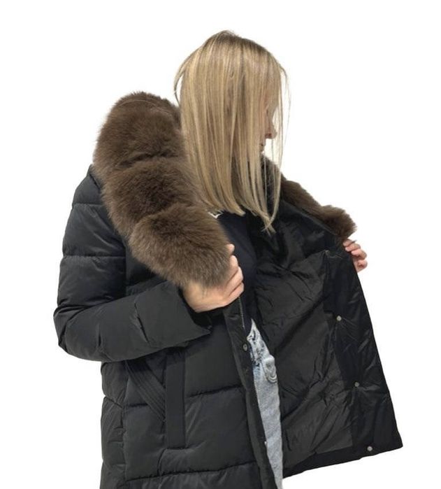 Курточка подовжена з хутром