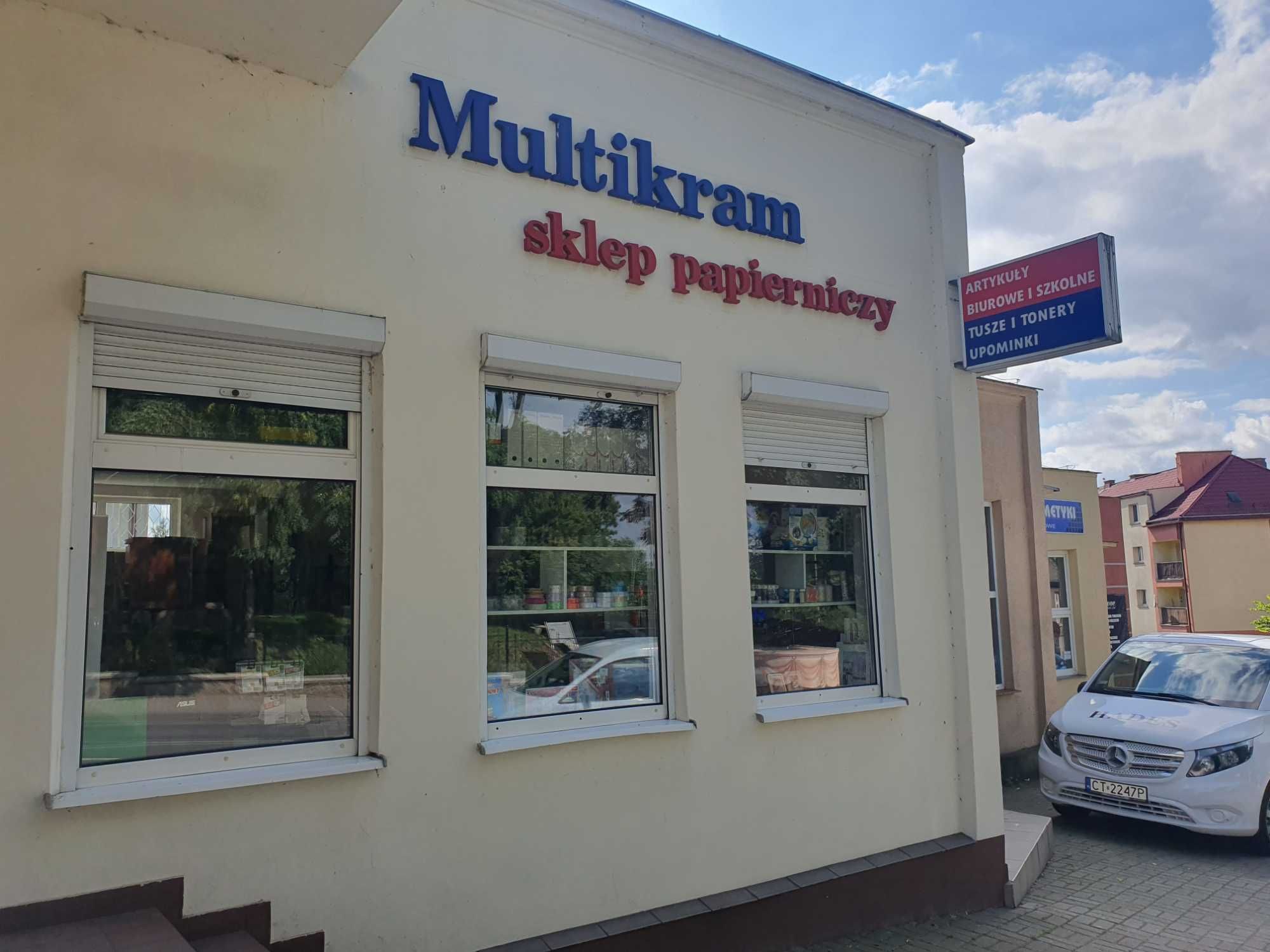 Sprzedam sklep szkolno-biurowy „Multikram” – Mławska 20C, Rypin