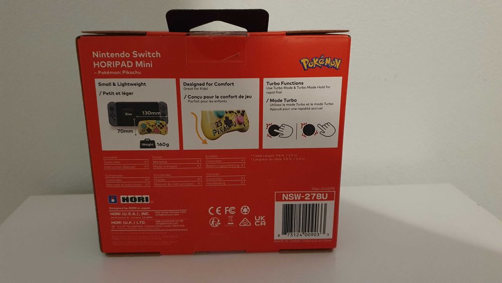 Kontroler/Pad Nintendo Switch - Horipad Mini: Pokemon Pikachu