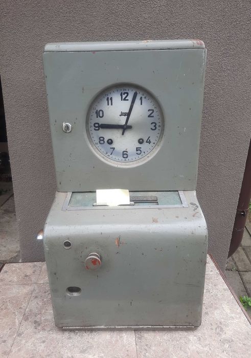 190 Stary zegar fabryczny Isgus rejestracji czasu pracy matka sterując