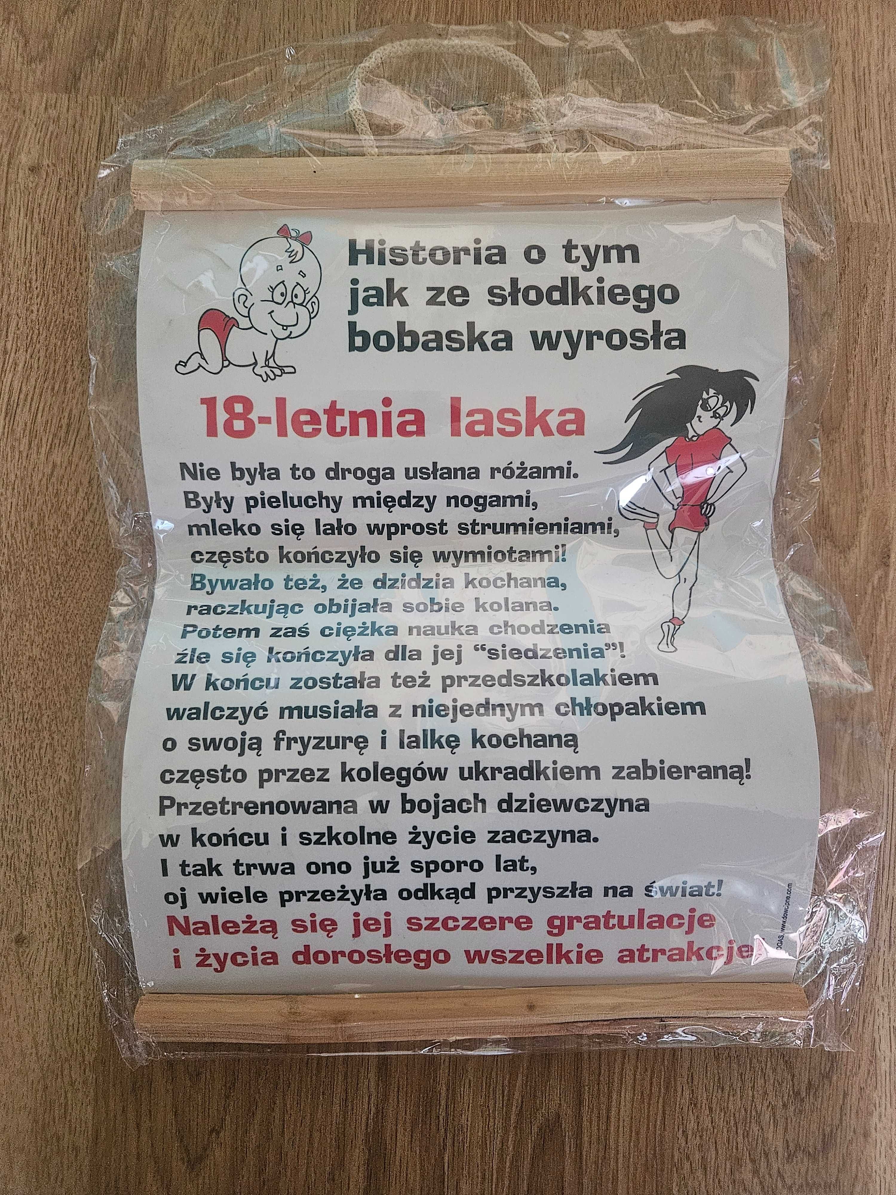 Wierszyk do zawieszenia śmieszny prezent osiemnastolatki na urodziny