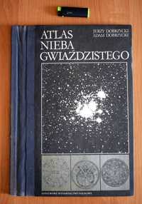 Jerzy i Adam Dobrzycki: Atlas nieba gwiaździstego PWN 1989 Jak nowa!!!