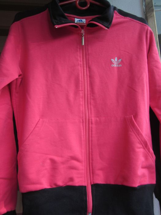 Adidas bluza damska rozmiar M kolor różowy z czarnym 100% bawełna
