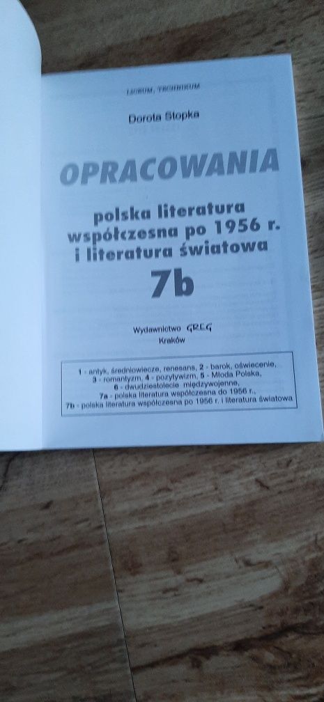 Język polski- opracowania wierszy ,lektur .