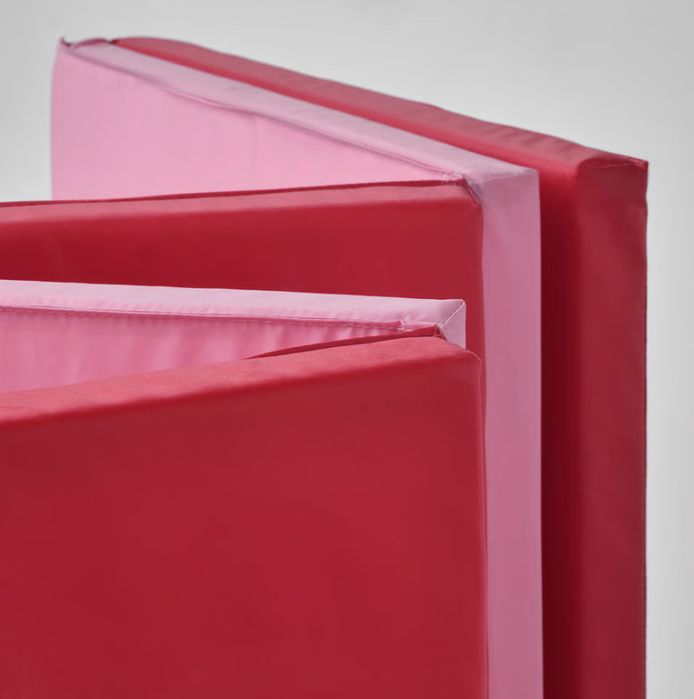 PLUFSIG Składana mata gimnastyczna, różowy/czerwony, 78x185 cm