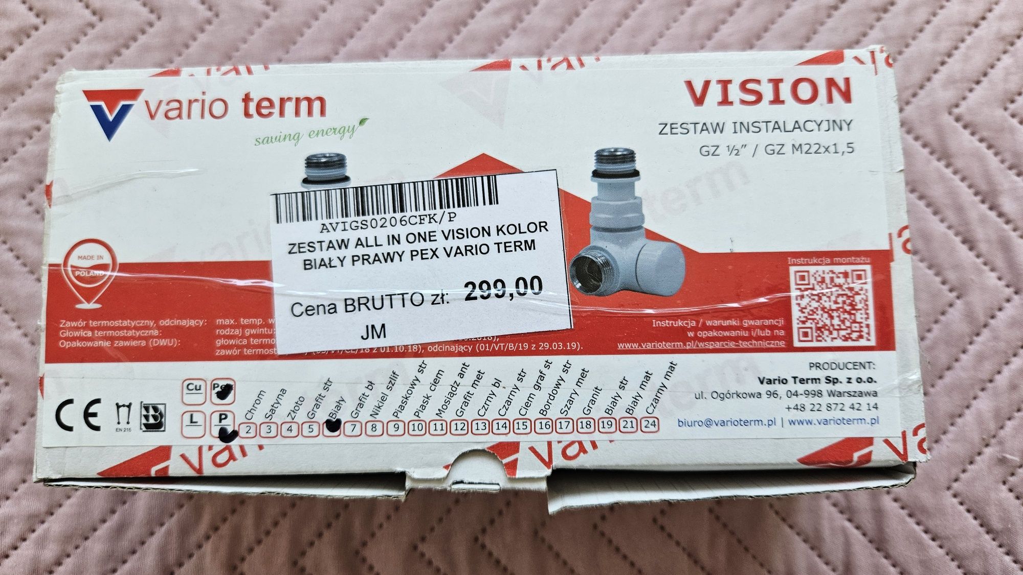 Zestaw instalacyjny PEX Vario Term z termostatem