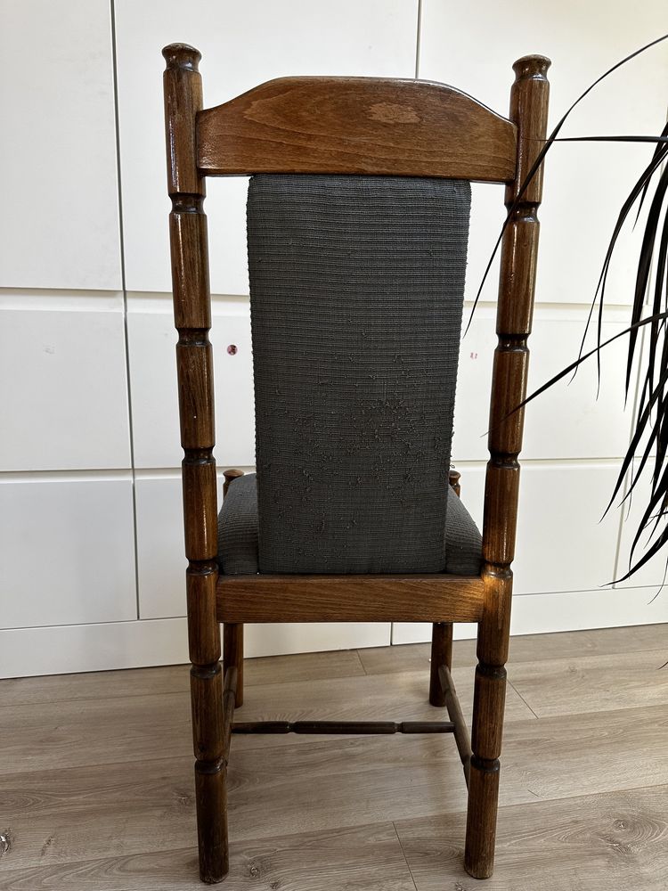 Krzesła drewniano-tapicerowane - komplet 6 krzeseł