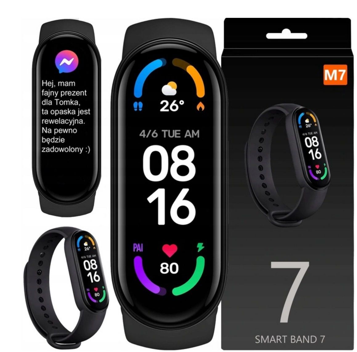 Smartwatch smartband opaska sportowa zegarek M7