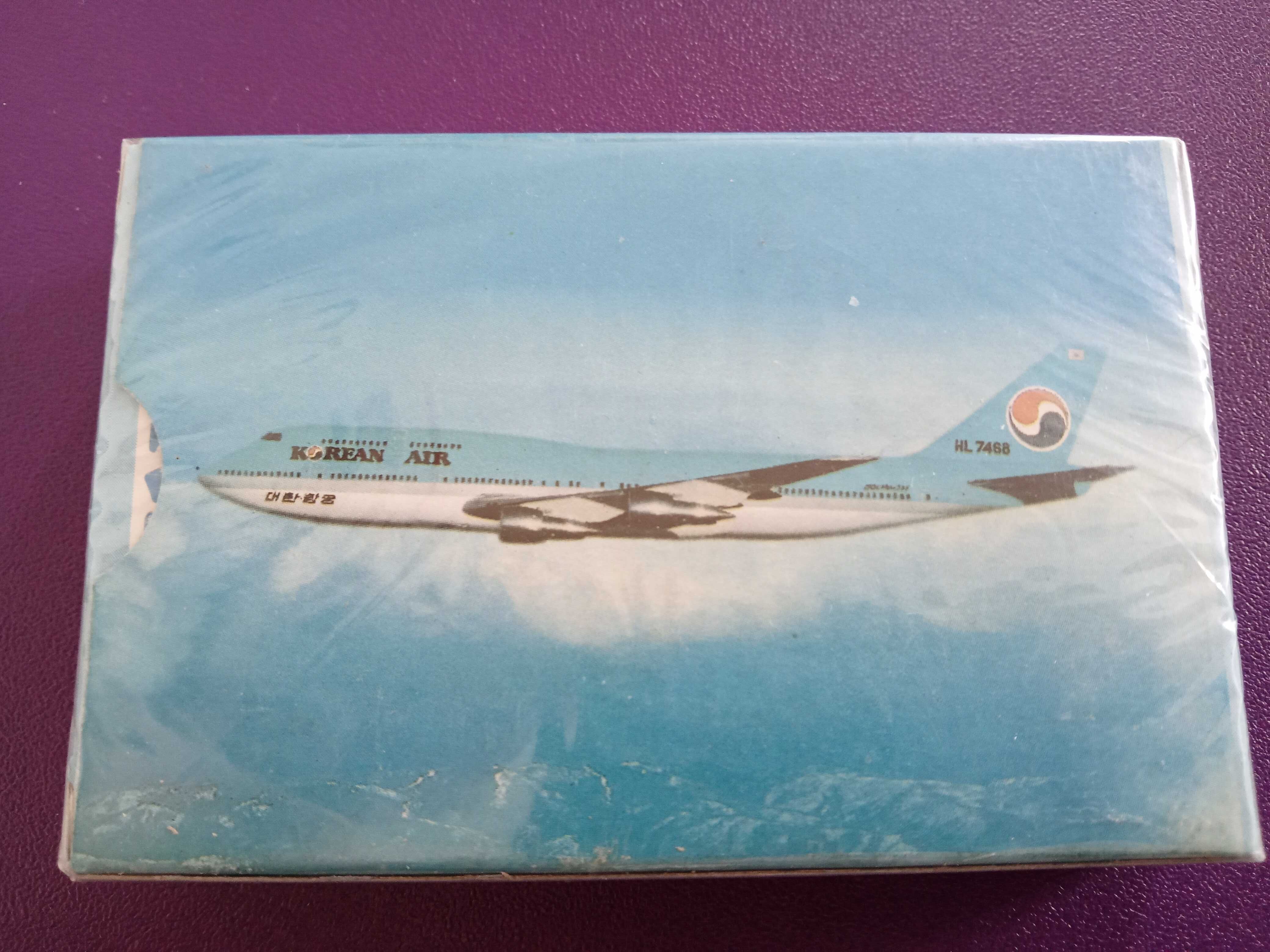 Vintage Baralho de Cartas Korean Air. Selado.