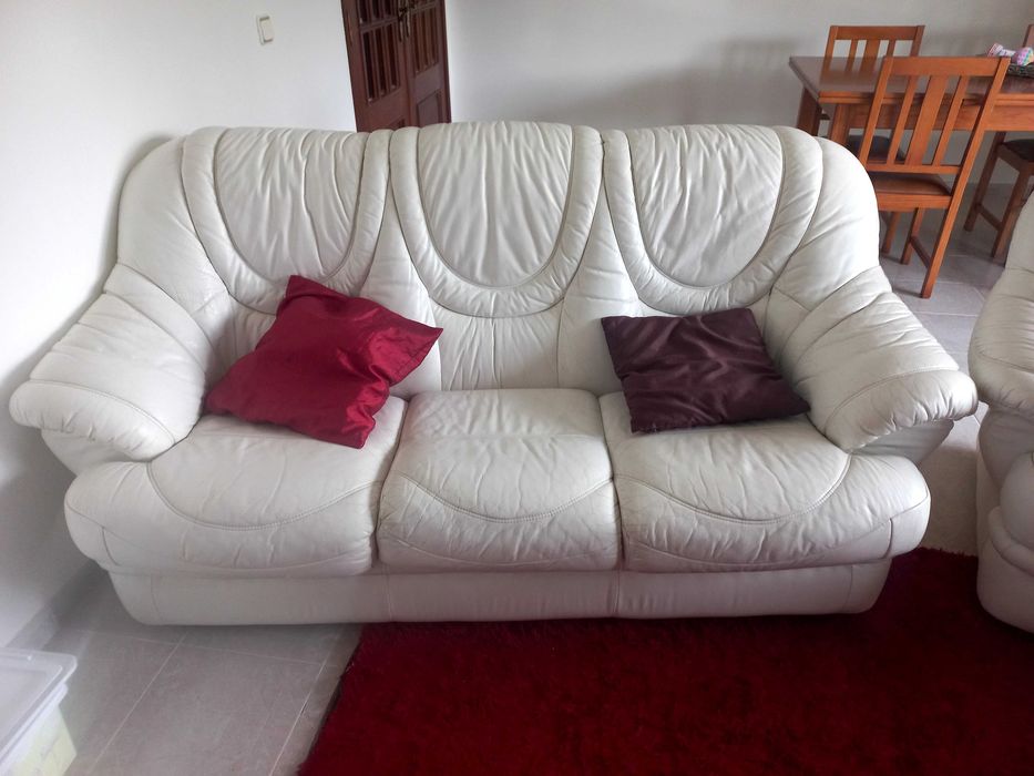 Conjunto completo de Sofás em Pele genuína