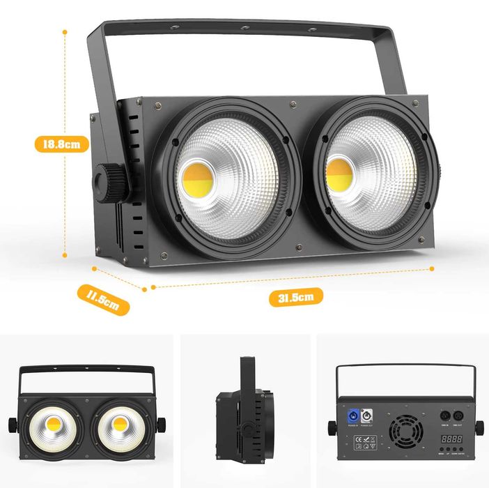 Blinder LED 2x100W WW/CW – Mocny Oświetlacz Sceniczny (nie wash 19x40)
