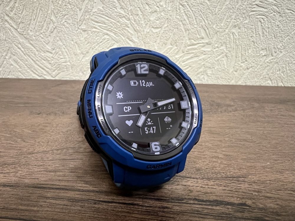 Смарт-часы Garmin Instinct Crossover Solar Tidal Blue
