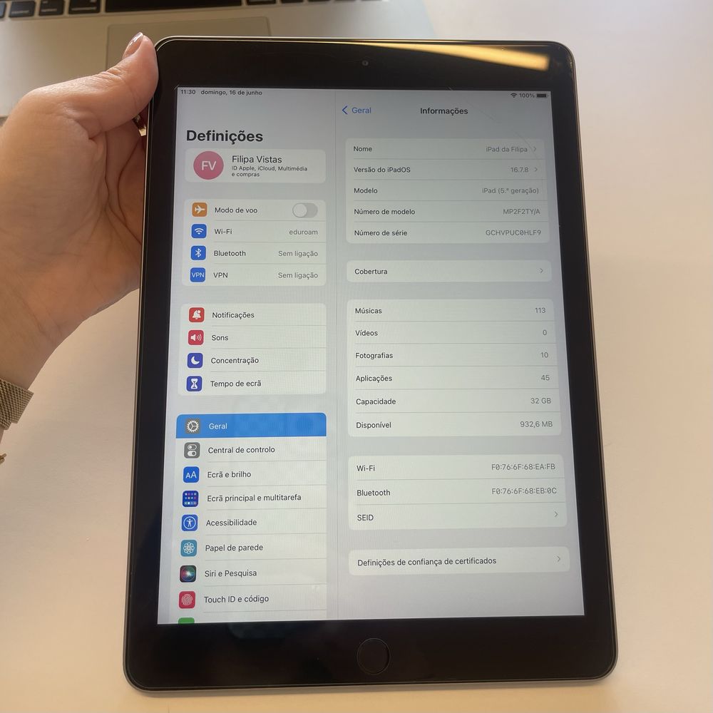 iPad 2017 5ª geração 9.7 32GB WI-FI