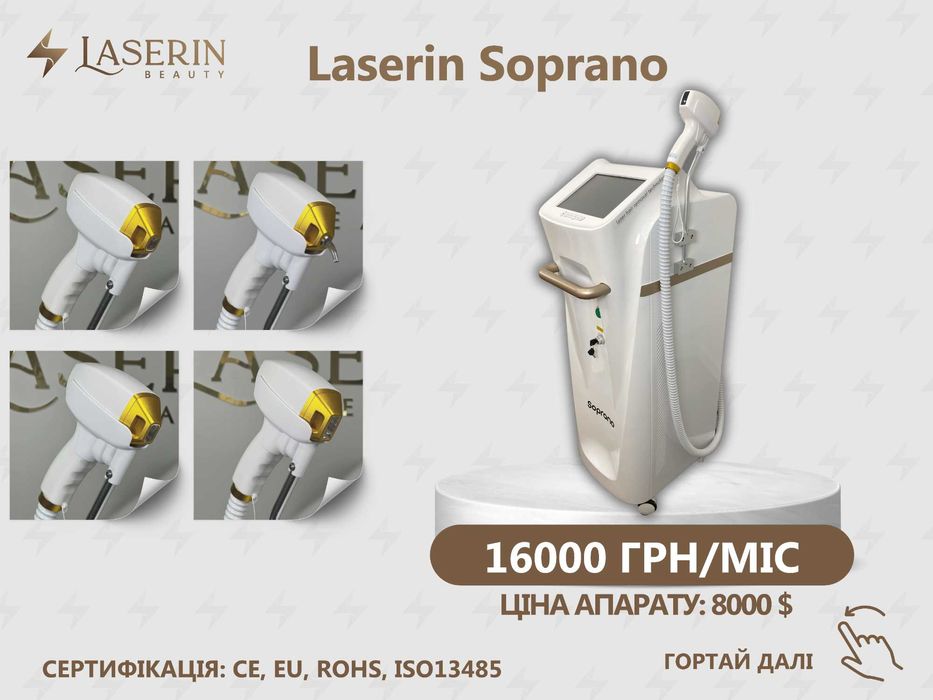 Оренда діодного лазера для епіляції ТМ Laserin ЦІНИ НА ФОТО